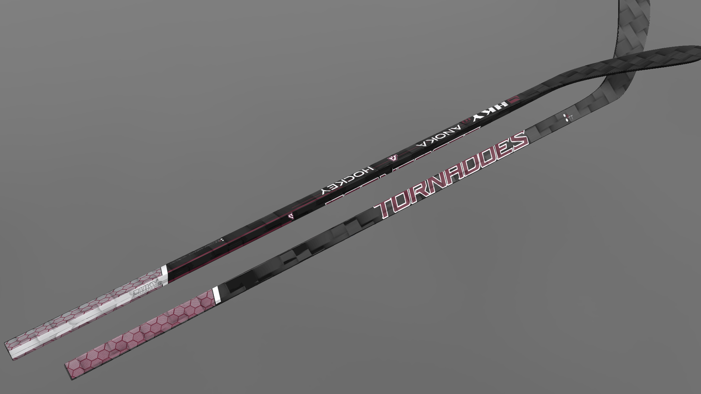 Preorder Youth Custom Anoka Tornadoes Hockey Sticks