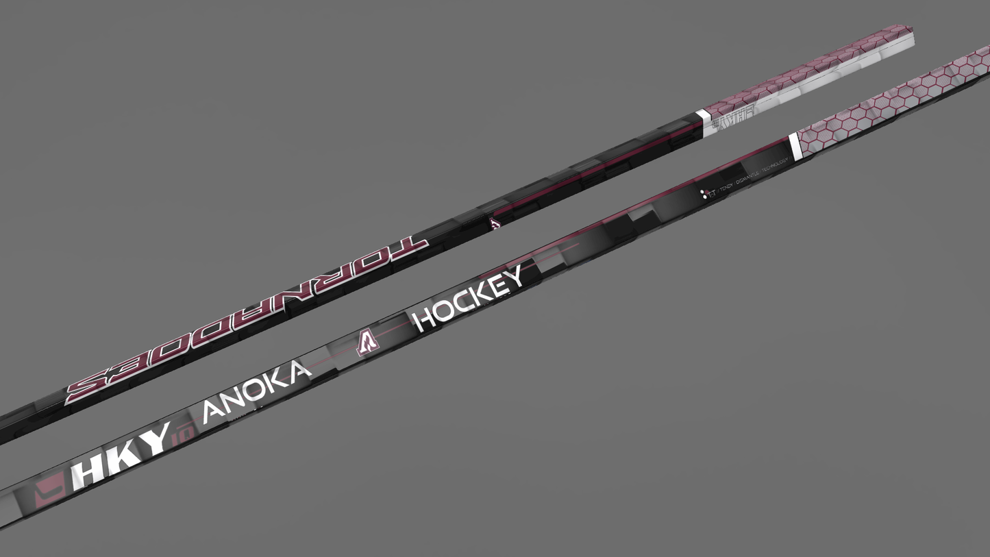 Preorder Intermediate Custom Anoka Tornadoes Hockey Sticks