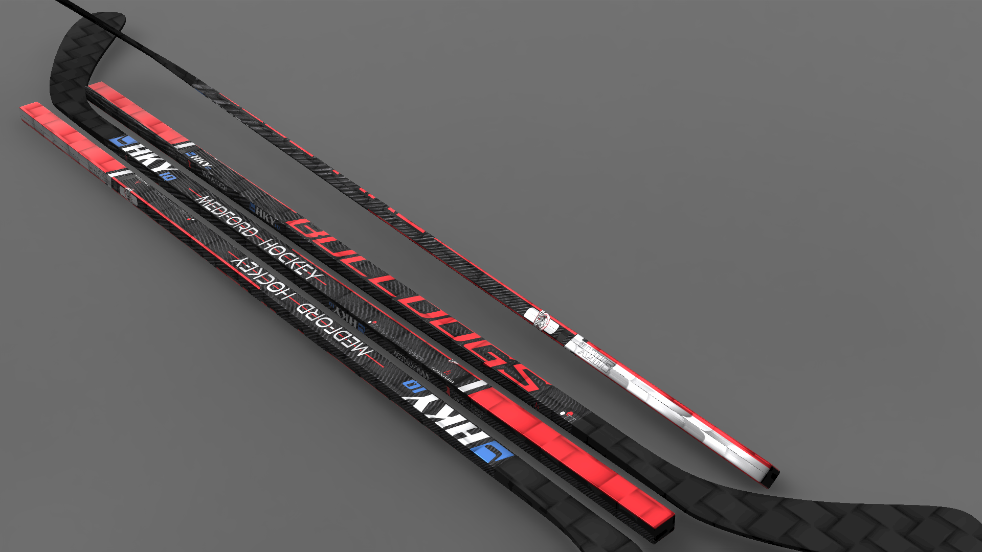 Youth Custom Medford Bulldogs Hockey Sticks