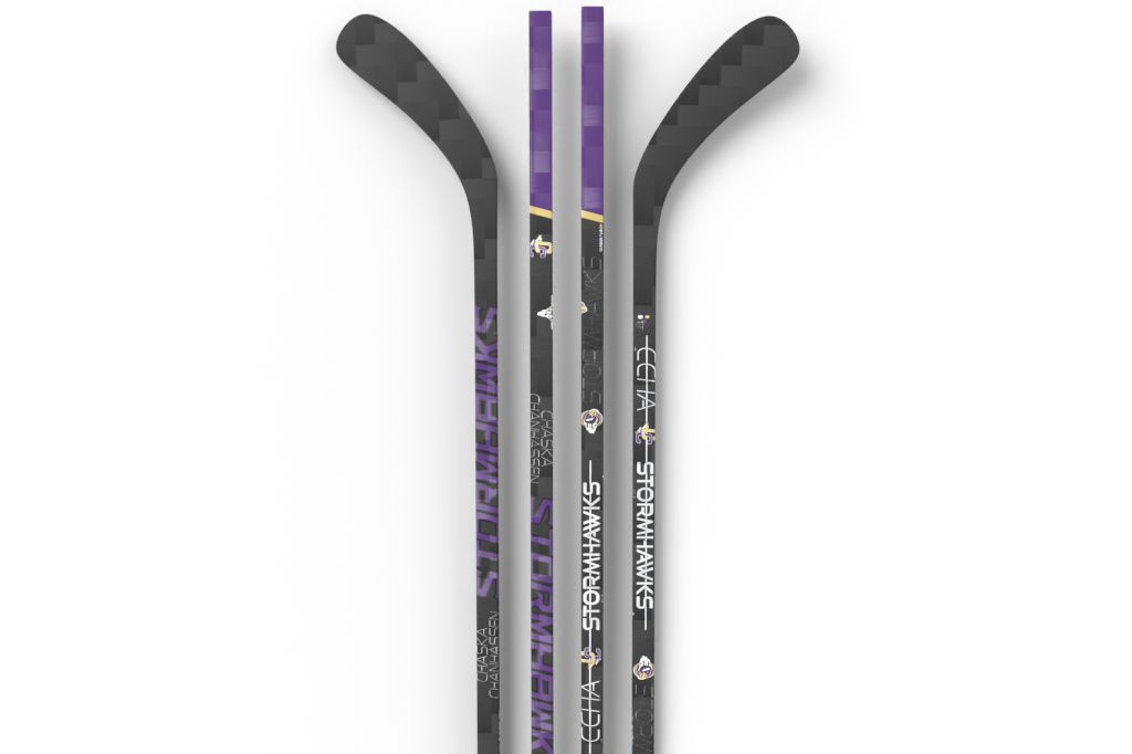 Intermediate Custom C2 Stormhawks Hockey Sticks