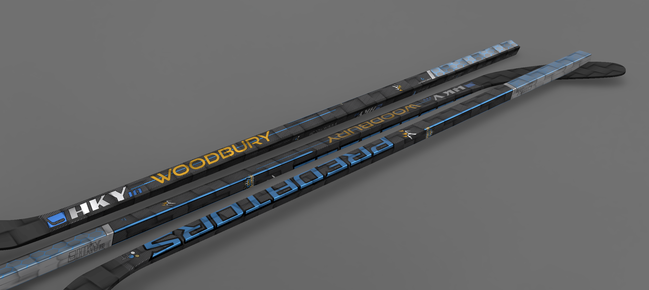 Preorder Intermediate Custom Woodbury Predators Hockey Sticks